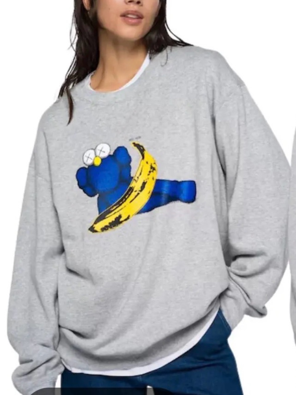 KAWS x WARHOL Uniqlo Grey Unisex Sweatshirt